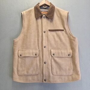 Cripple Creek Men's XXL Rugged Western Cowboy Tan Wool Blend Quilted Liner Vest